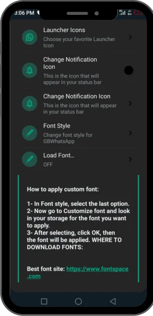 GB WhatsApp Font Style