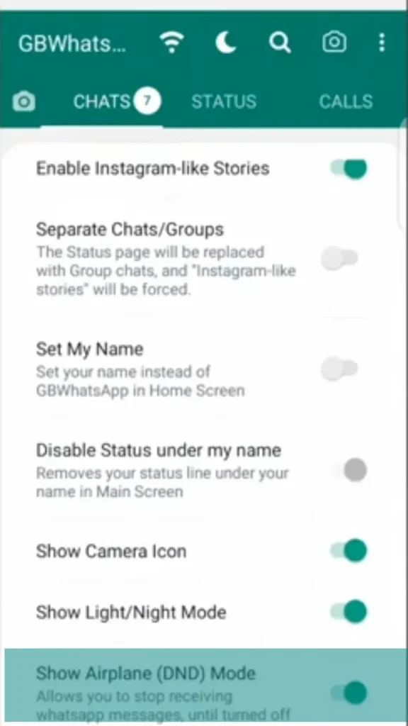 GBWhatsApp Pro DND Mode