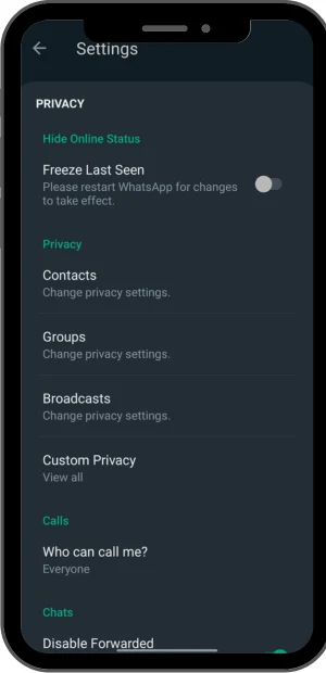 OG WhatsApp Freeze Last Seen
