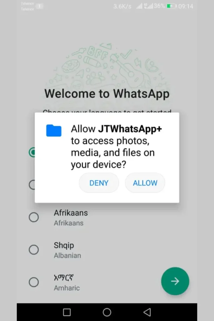 JT WhatsApp Allow Access