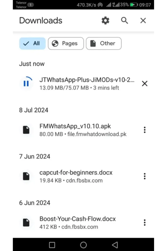 JT WhatsApp File Download