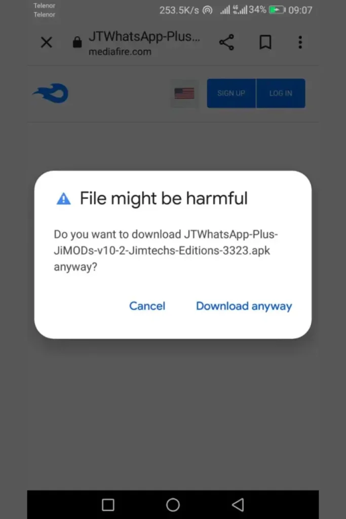 JT WhatsApp File Harmful
