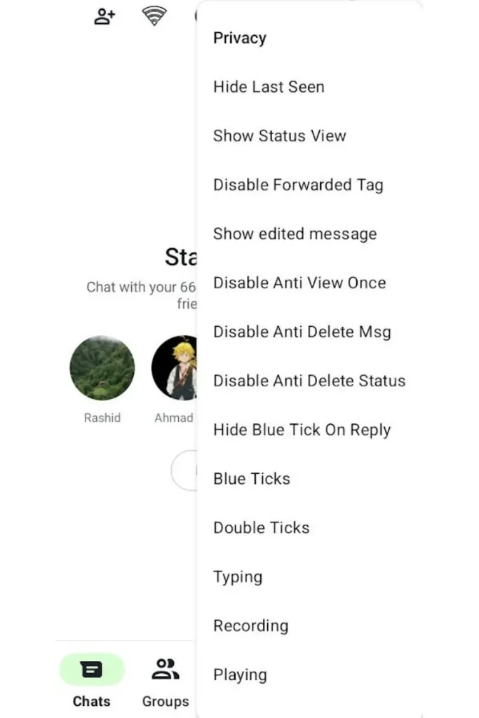 WhatsApp Plus hide Last Seen